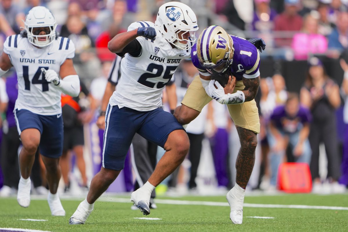 Utah State football challenges No. 19 Washington in loss